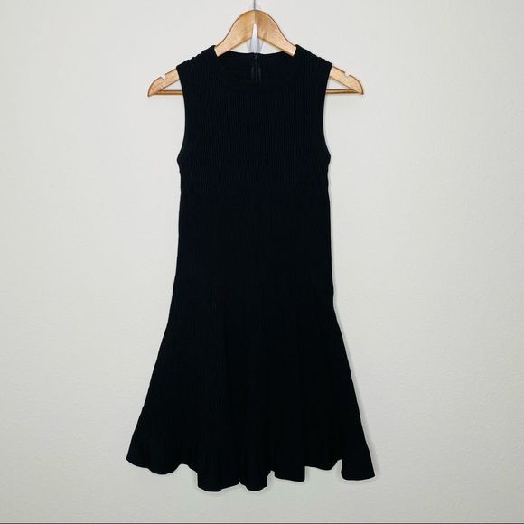 Alaia Azzedine Black Sleeveless Flare A-line Ruffle Dress Women’s Size 40 - Picture 1 of 13